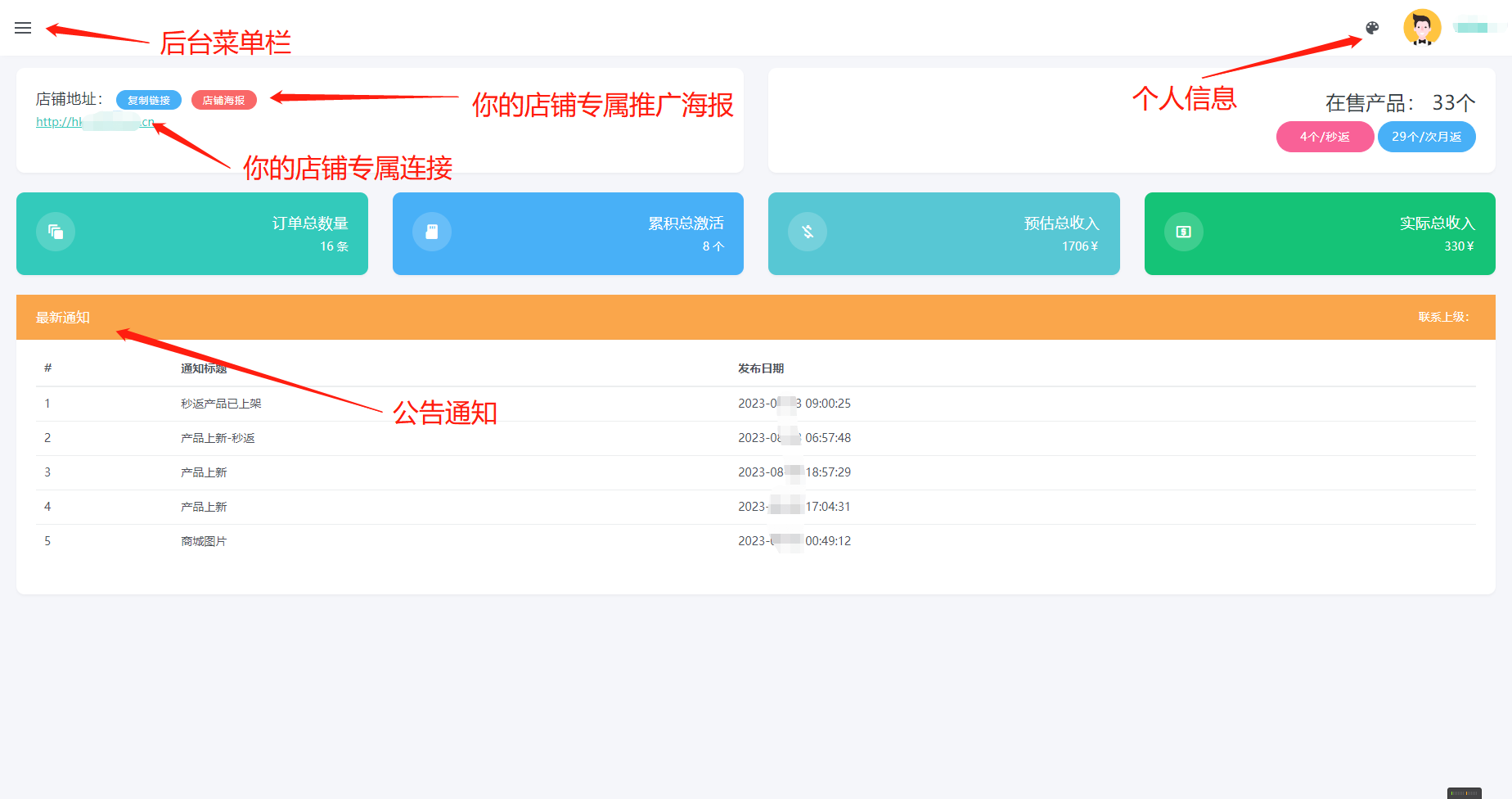 系统首页介绍 系统首页介绍